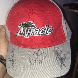Asis Signed fort Myers “ miracles “ hat
